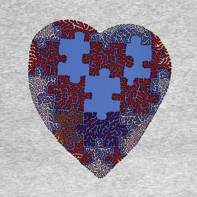 Puzzle Heart Missing Pieces by NightserFineArts